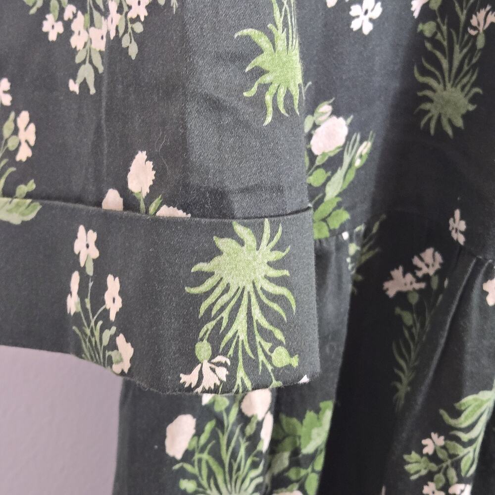 Tuckernuck Viridian Stamped Bouquets Royal Shirt Dress Green Floral PREPPY XL - Picture 7 of 11
